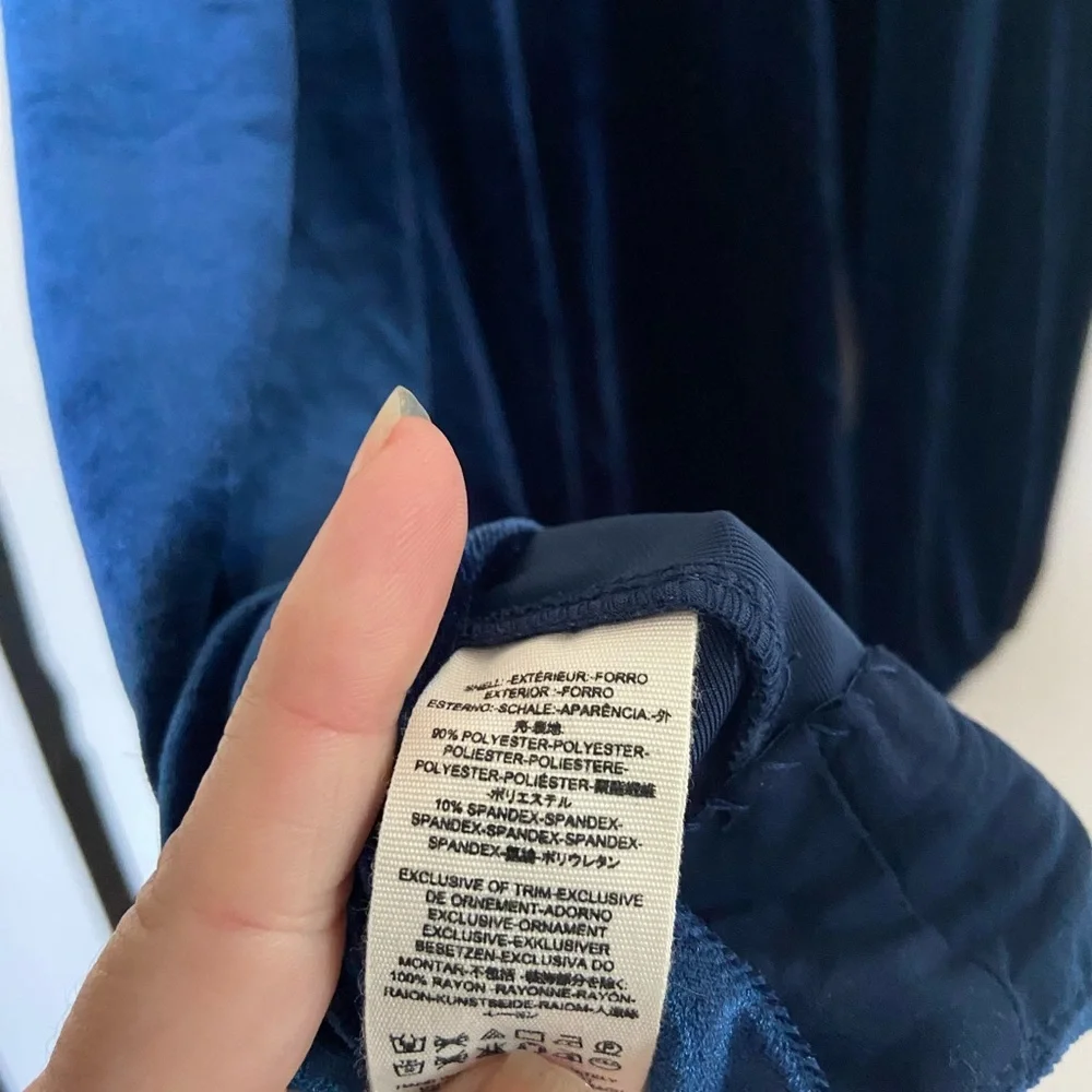 Free People midnight blue velvet balloon sleeve dress - Picture 13 of 14